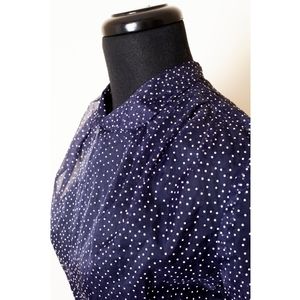 Sheer polkadot shirt dress